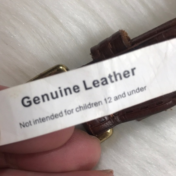 Fossil tooled weave leather belt size s/m - Picture 4 of 7